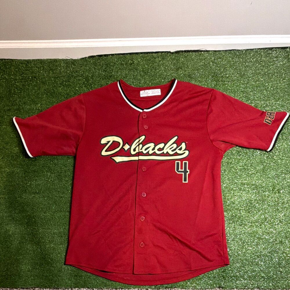 Majestic Arizona Diamondbacks Marte #4 Red MLB Baseball Jersey XXL